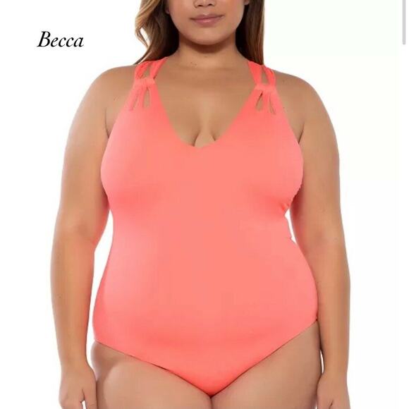 Becca Color Code Teardrop Swimsuit NWT Size 1X - Picture 1 of 10